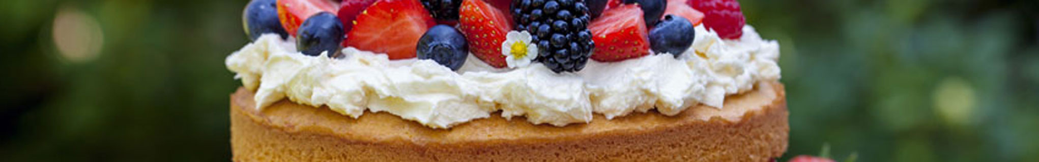 Victoria sponge with summer berries