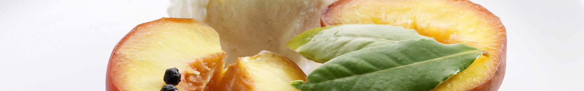 Poached peaches