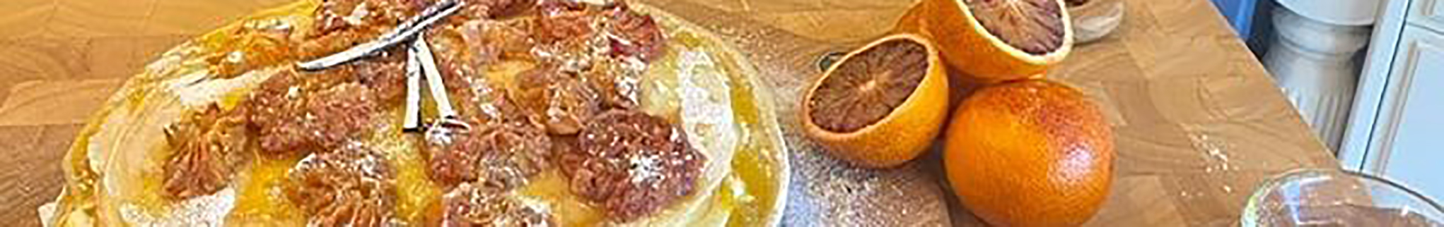 Caramel Blood Orange & Mascarpone Crêpe Cake