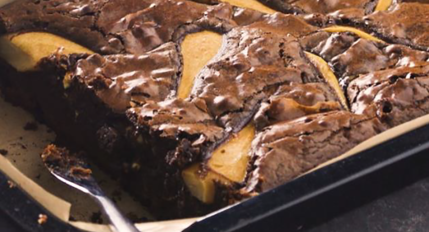 Pear & Chocolate Brownie